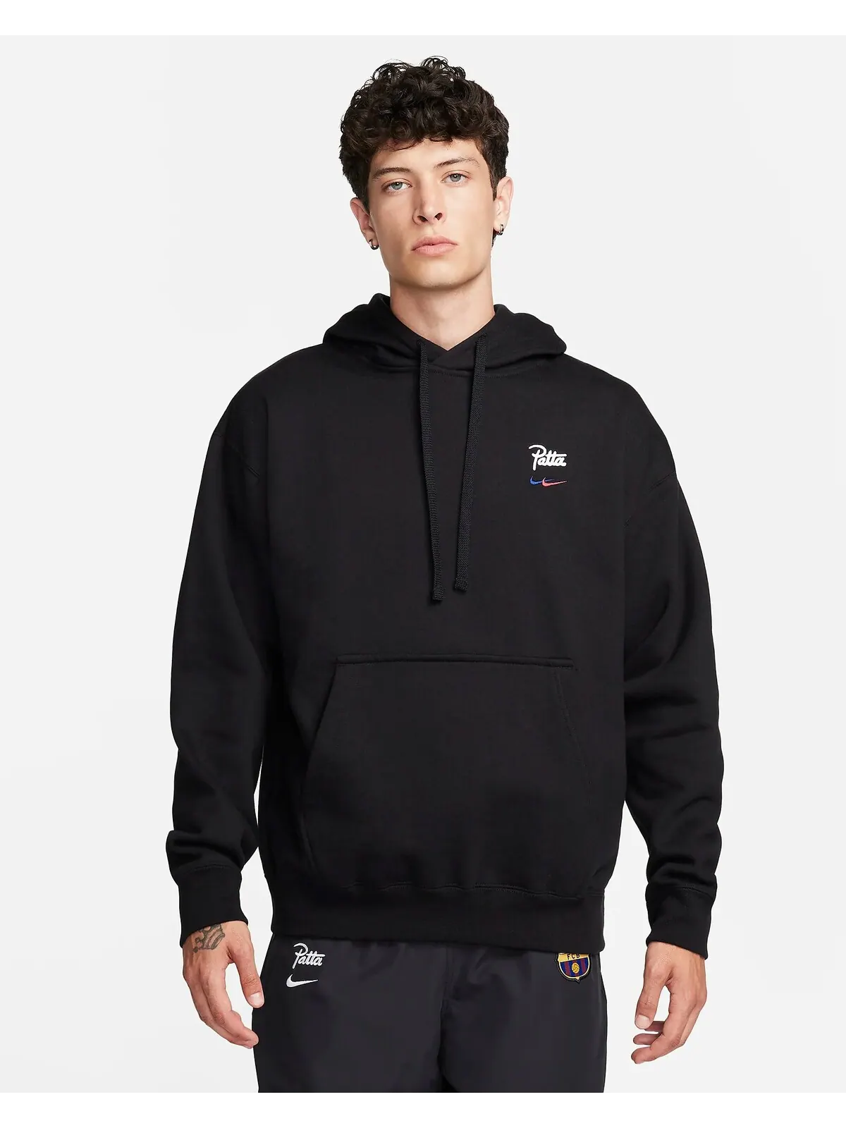 Толстовка Nike FC Barcelona x Patta Solo Swoosh — изображение 3 из 11, черный
