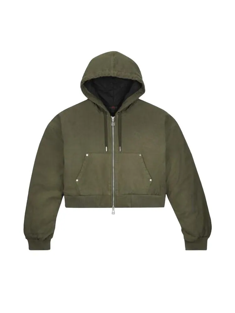 Куртка Air Jordan x Travis Scott Hooded Canvas Jacket Cargo Khaki — изображение 1 из 2, зеленый
