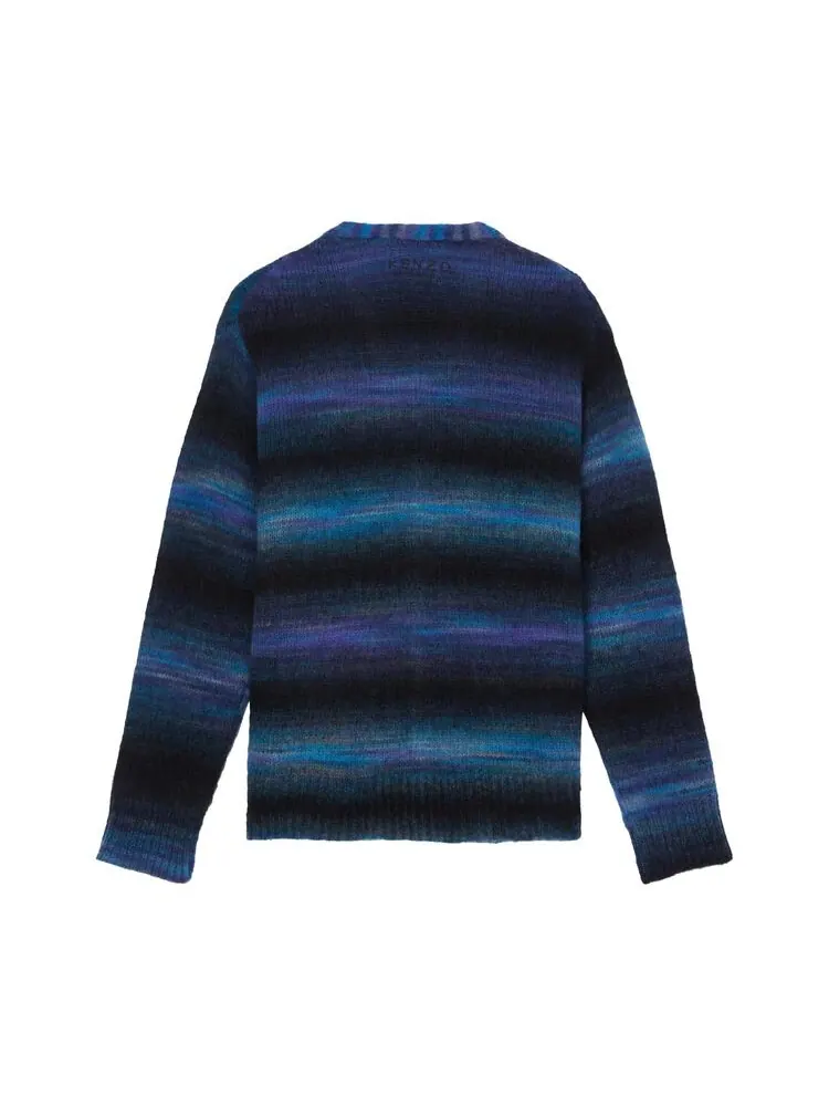 Кардиган Kenzo Stripes Cardigan Blue/Black — изображение 2 из 2, синий/черный
