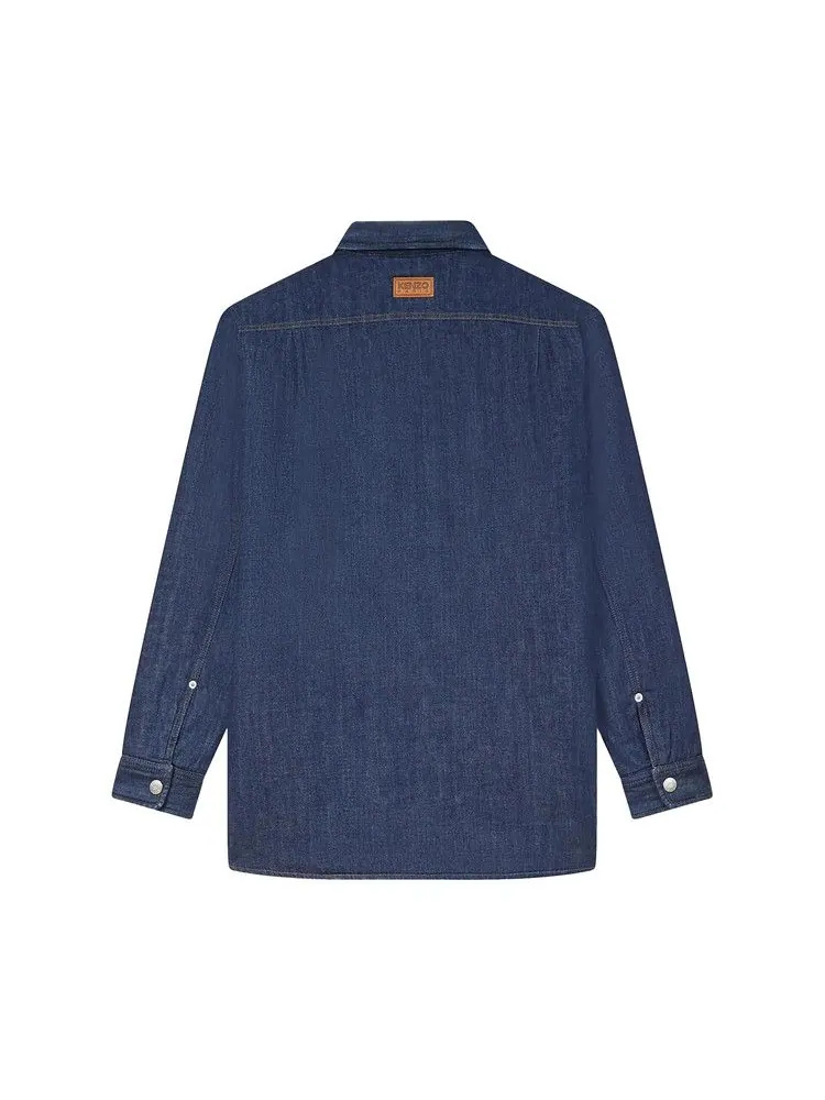 Куртка Kenzo Padded Overshirt — изображение 2 из 2, синий джинсовый синий
