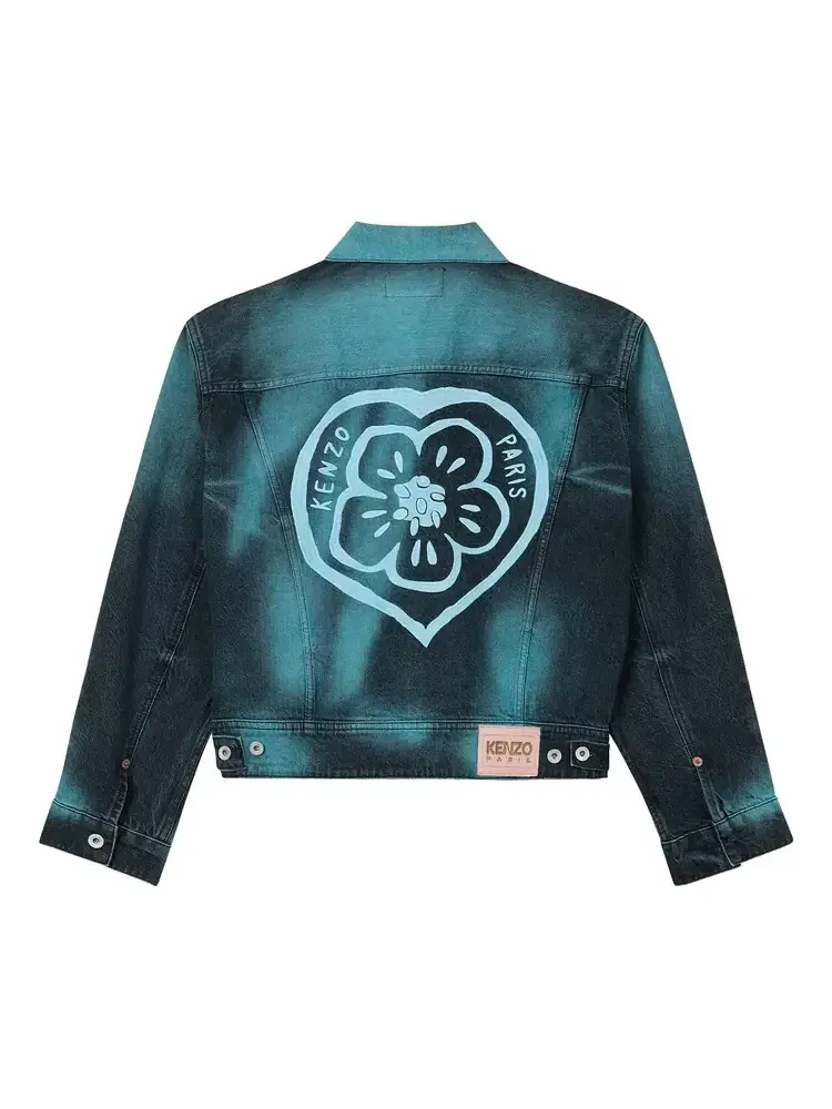 Куртка-тракер Kenzo Boke Heart Oversize — изображение 2 из 2, синий