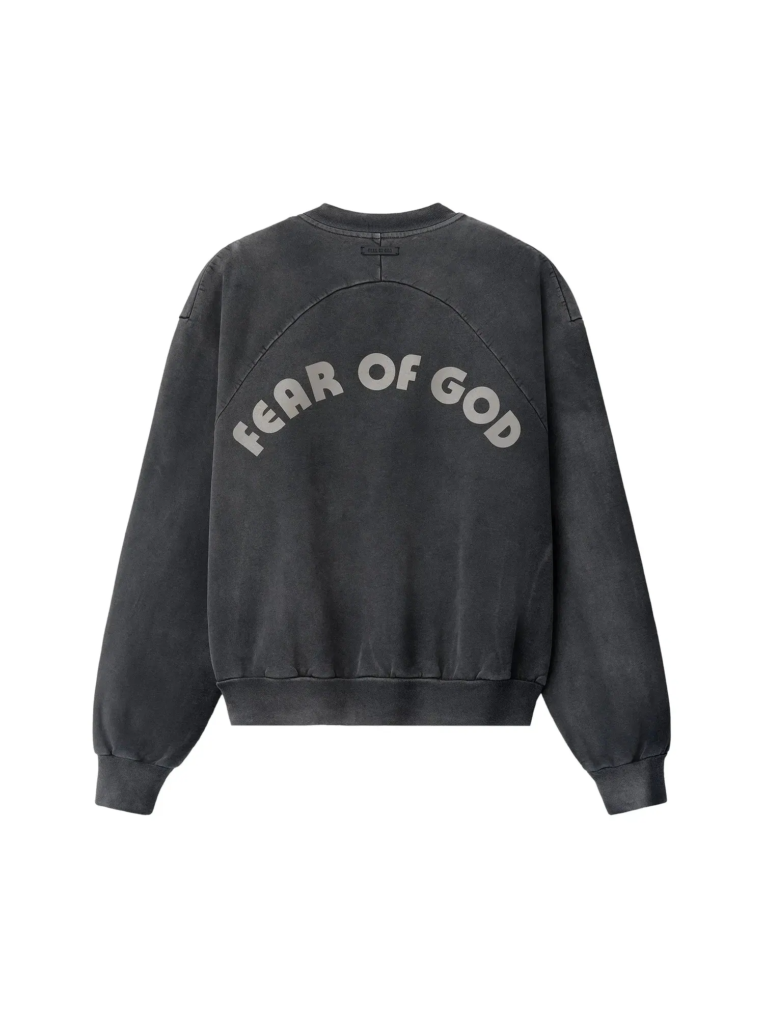 Классическая толстовка Fear of God с рукавами реглан и полуоткрытым рукавом — изображение 2 из 2, черный