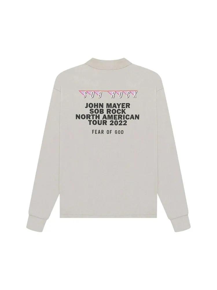 Футболка Fear of God x John Mayer Sob Rock Souvenir LS T-Shirt 'Cement' — изображение 2 из 2, цементный