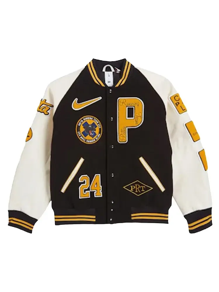 Куртка Nike x Patta Running Team Varsity Jacket — изображение 1 из 2, черный