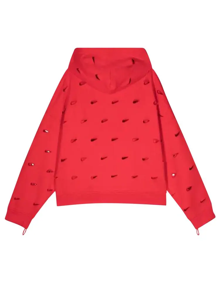 Худи Nike x Jacquemus Swoosh Hoodie (Asia Sizing) 'Red' — изображение 2 из 2, красный