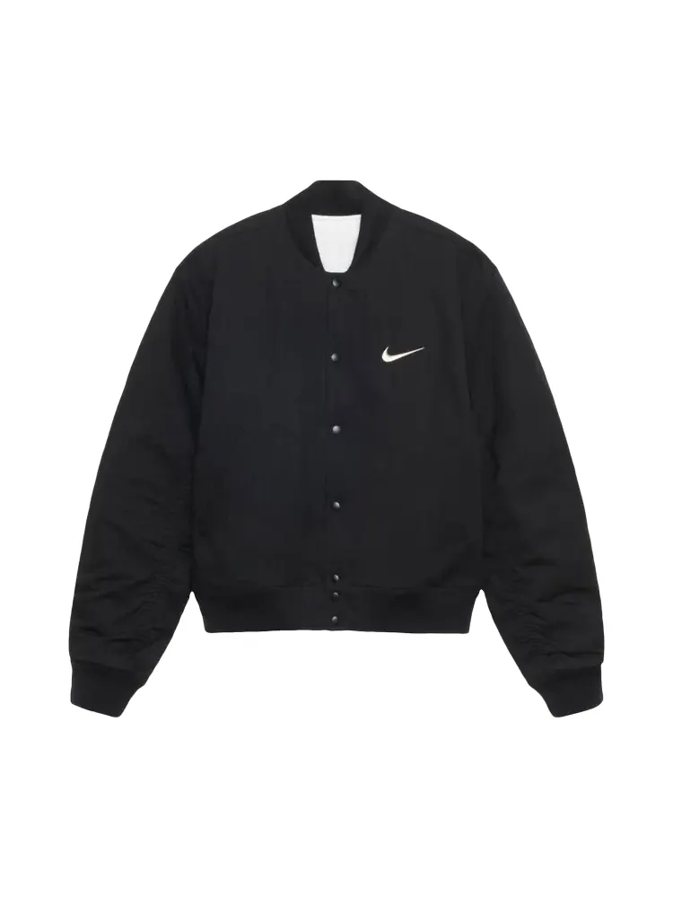 Куртка Stussy x Nike Reversible Varsity 'Black/Sail' — изображение 1 из 3, черный