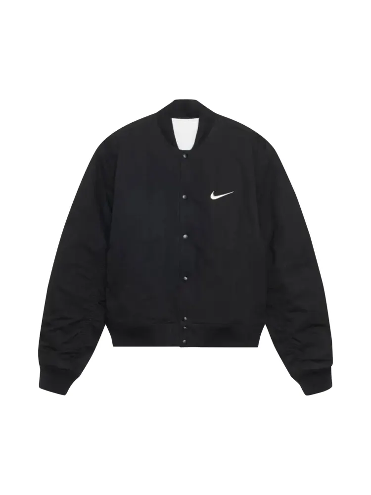 Куртка Stussy x Nike Reversible Varsity 'Black/Sail' — изображение 1 из 3, черный