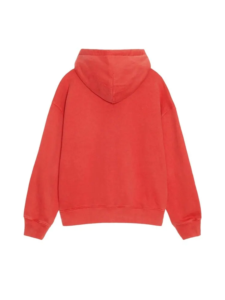 Худи Stussy x Nike Pigment Dyed Fleece Zip 'Habanero Red' — изображение 2 из 2, красный
