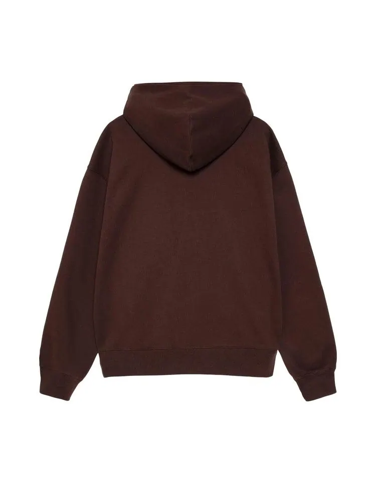 Худи Stussy x Nike Stone Washed Fleece Zip Hoodie 'Dark Cinder' — изображение 2 из 2, коричневый