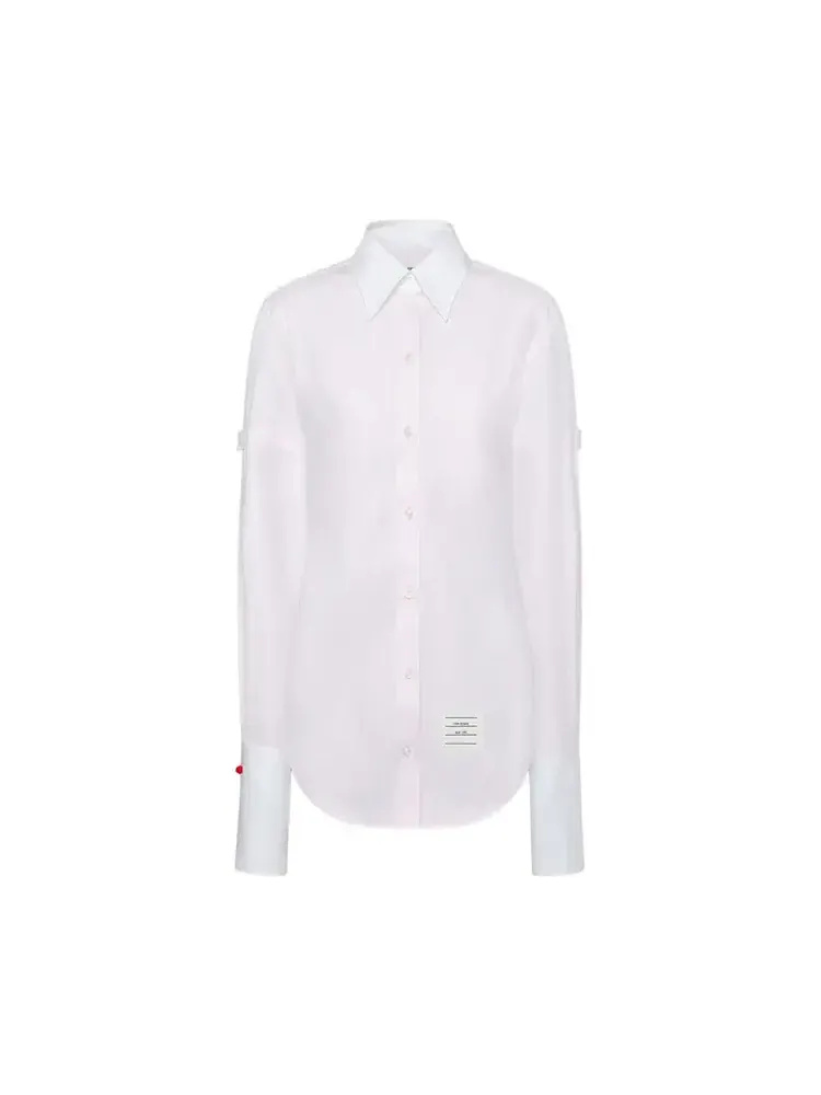 Классическая рубашка с длинными рукавами Thom Browne Classic Fit — изображение 1 из 2, розовый