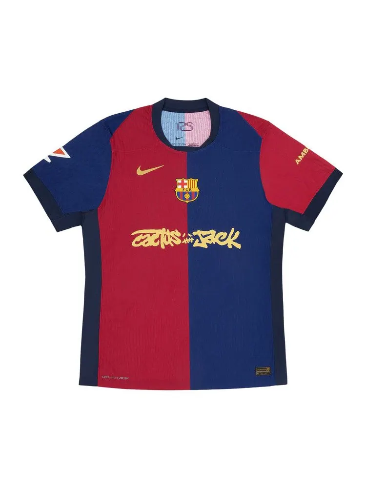 Джерси Nike FC Barcelona x Cactus Jack 2024/25 Match Home Jersey — изображение 1 из 3, красный/синий