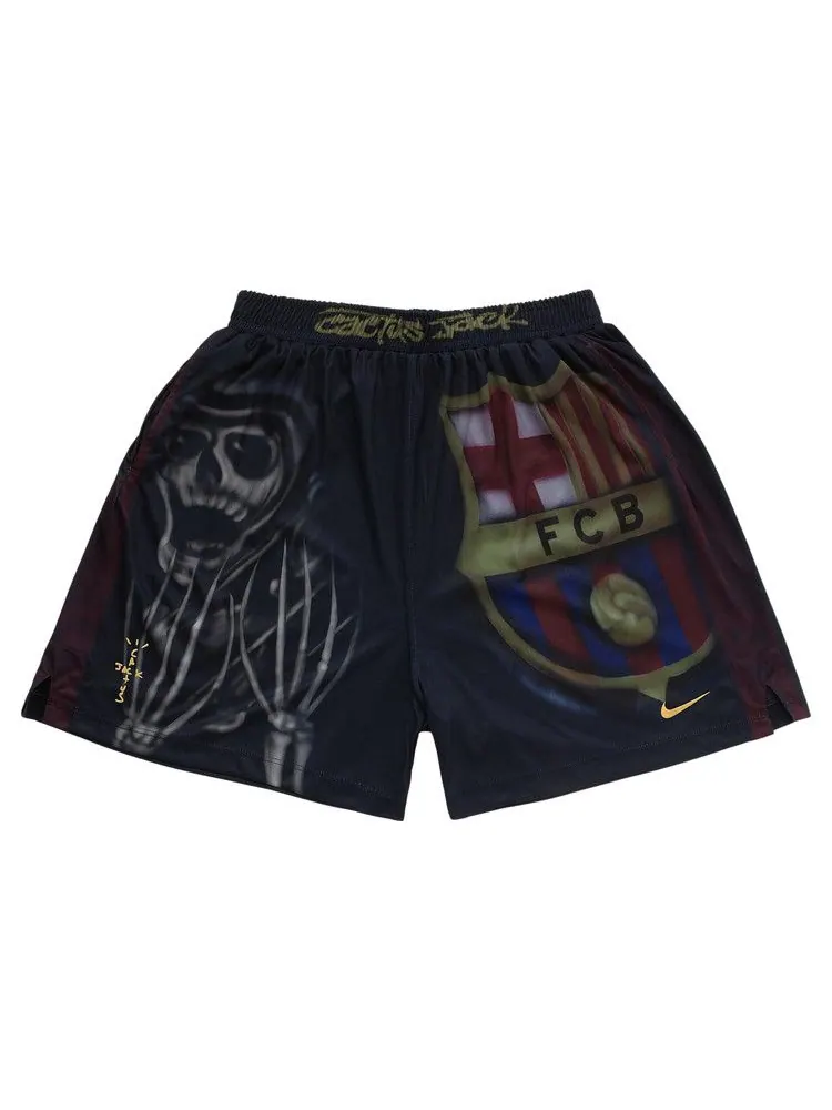 Шорты Nike FC Barcelona x Cactus Jack Skeleton Home Shorts — изображение 1 из 2, черный