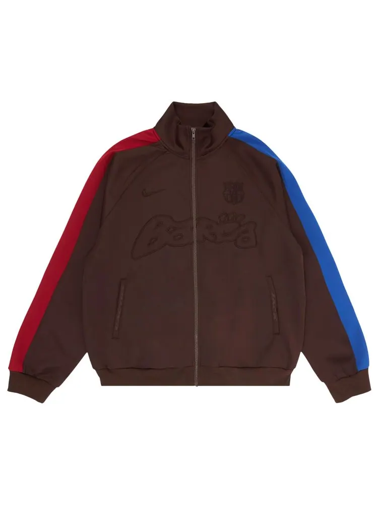 Куртка Nike FC Barcelona x Cactus Jack Retro Zip Anthem Jacket 'Brown' — изображение 1 из 2, коричневый