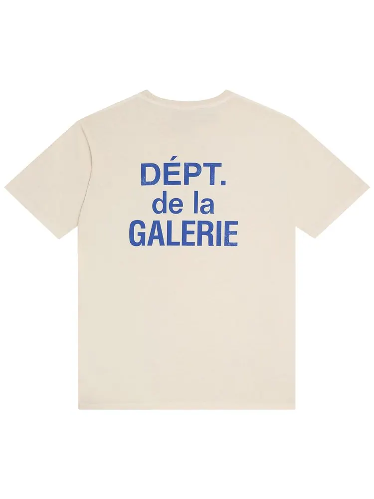 Футболка Gallery Dept. French Tee 'Cream/Blue' — изображение 2 из 2, кремовый/синий