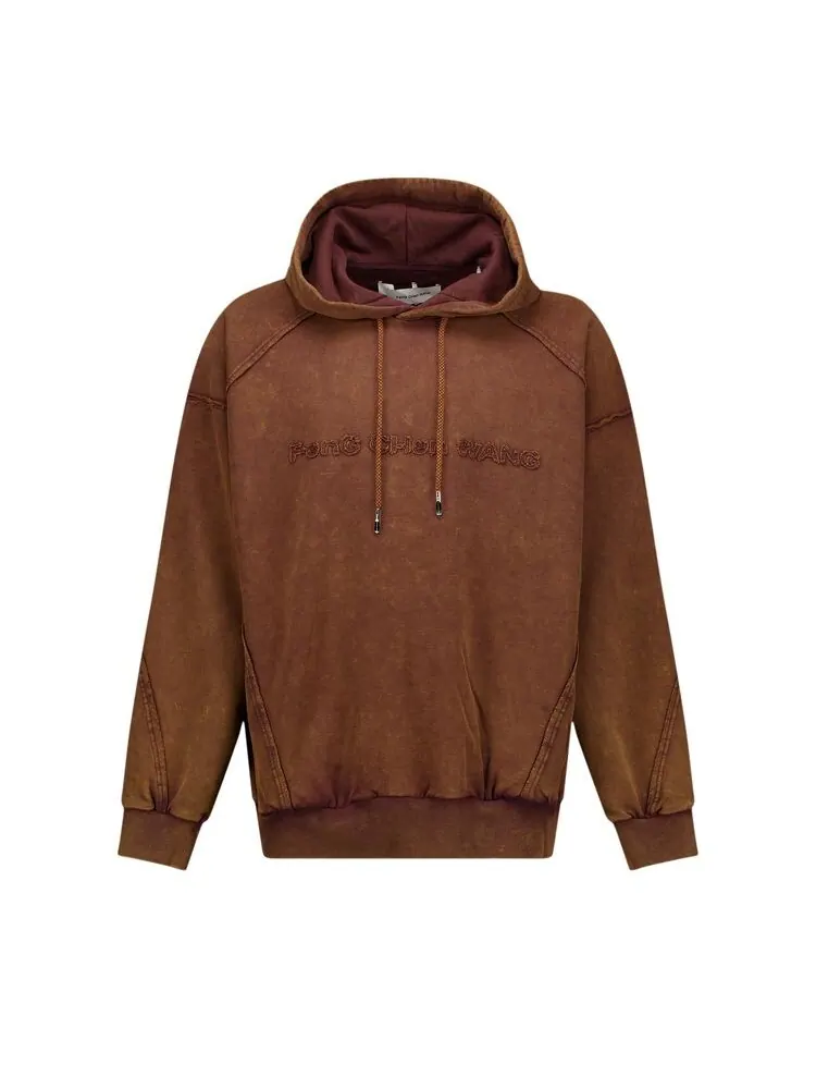Худи Feng Chen Wang Washed Hoodie Brown — коричневый