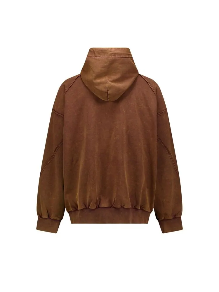 Худи Feng Chen Wang Washed Hoodie Brown — изображение 2 из 2, коричневый