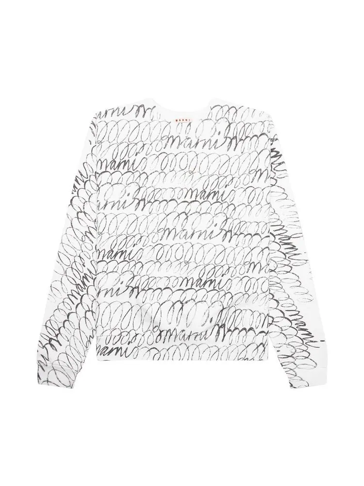 Толстовка Marni Long-Sleeve Sweatshirt Natural White — изображение 1 из 2, натуральный белый