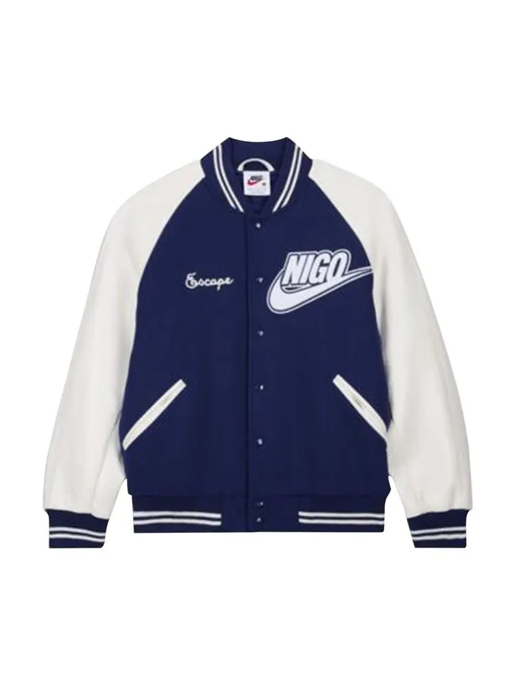Куртка Nike x Nigo NRG Varsity Jacket Navy — изображение 1 из 2, темно-синий