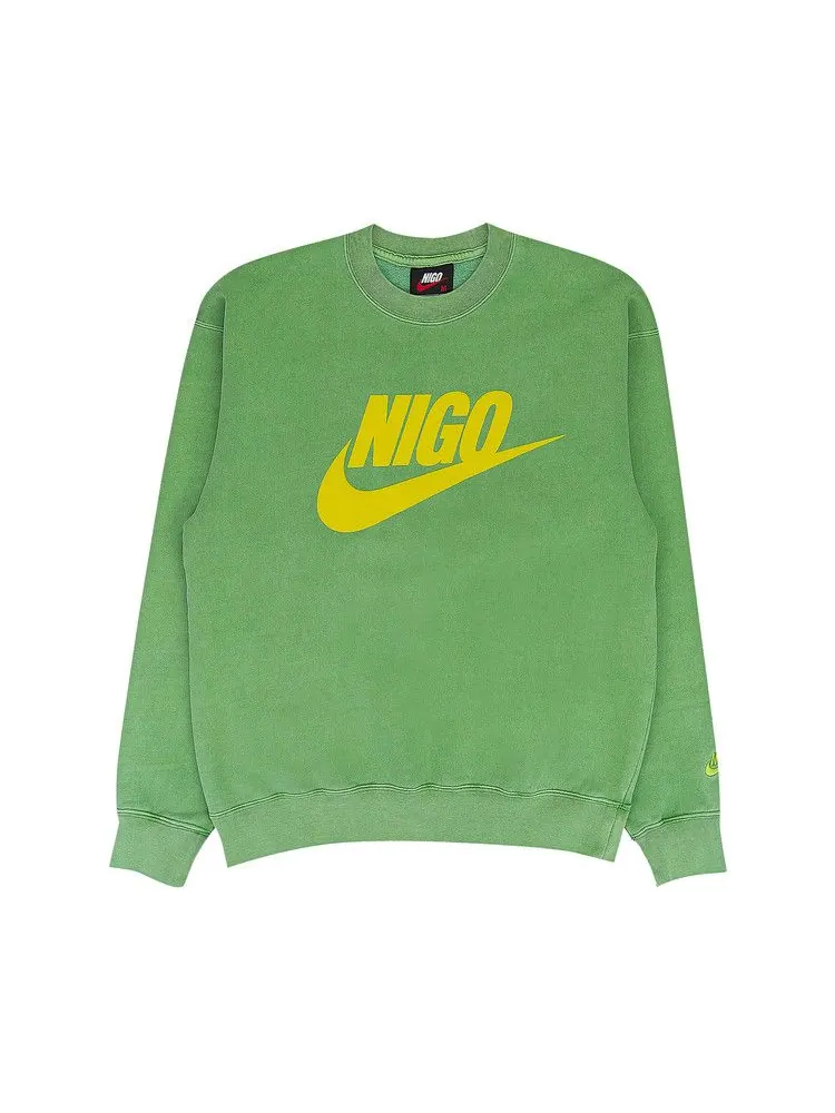Толстовка Nike Nigo Crewneck Sweatshirt — изображение 1 из 2, зеленый