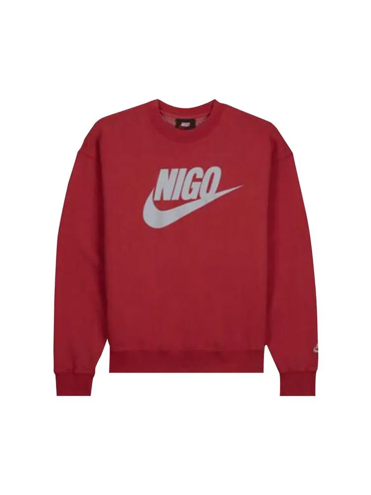 Толстовка Nike x Nigo NRG Fleece Crew Sweatshirt Red — изображение 1 из 2, красный