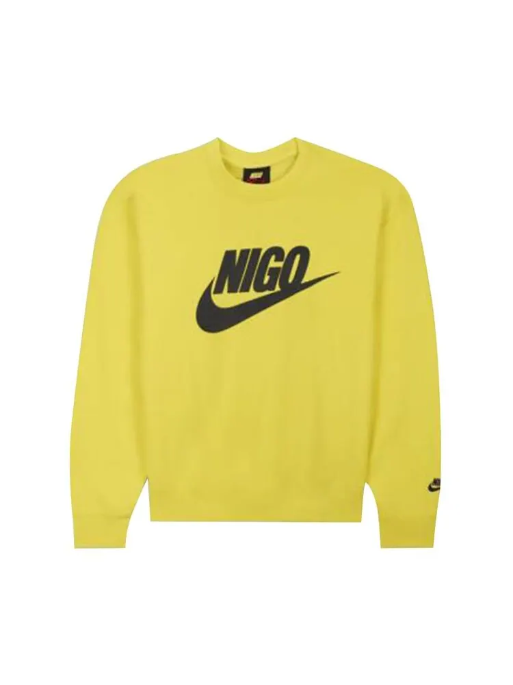 Толстовка Nike x Nigo NRG Fleece Crew Sweatshirt Yellow — изображение 1 из 2, желтый