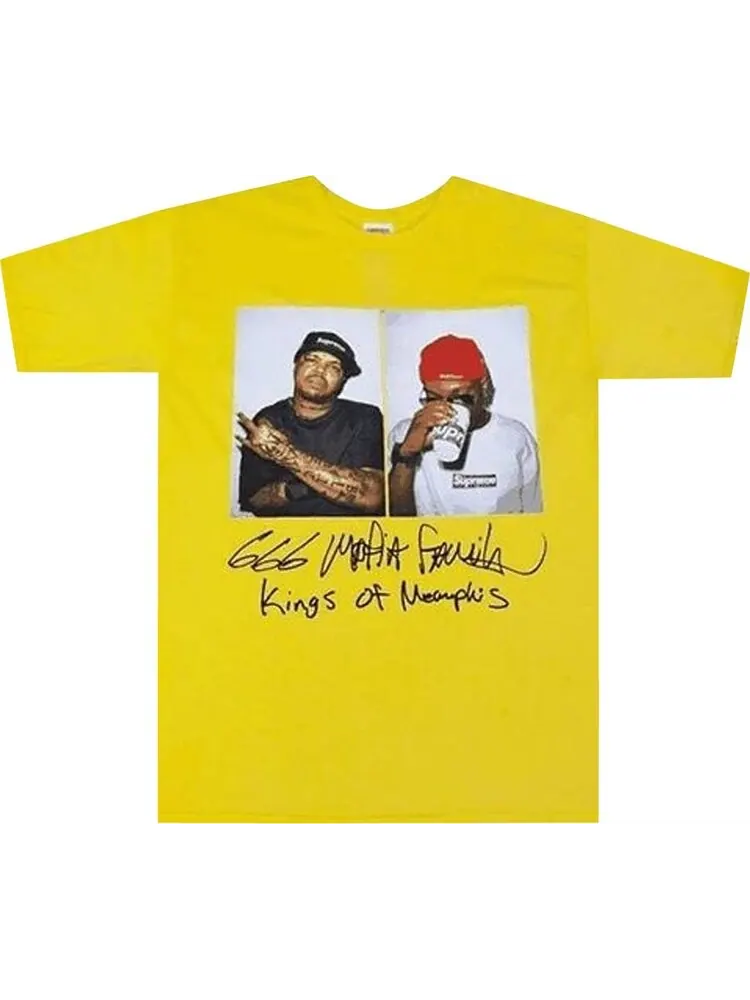 Футболка Supreme Three 6 Mafia Tee 'Yellow' — изображение 1 из 1, желтый