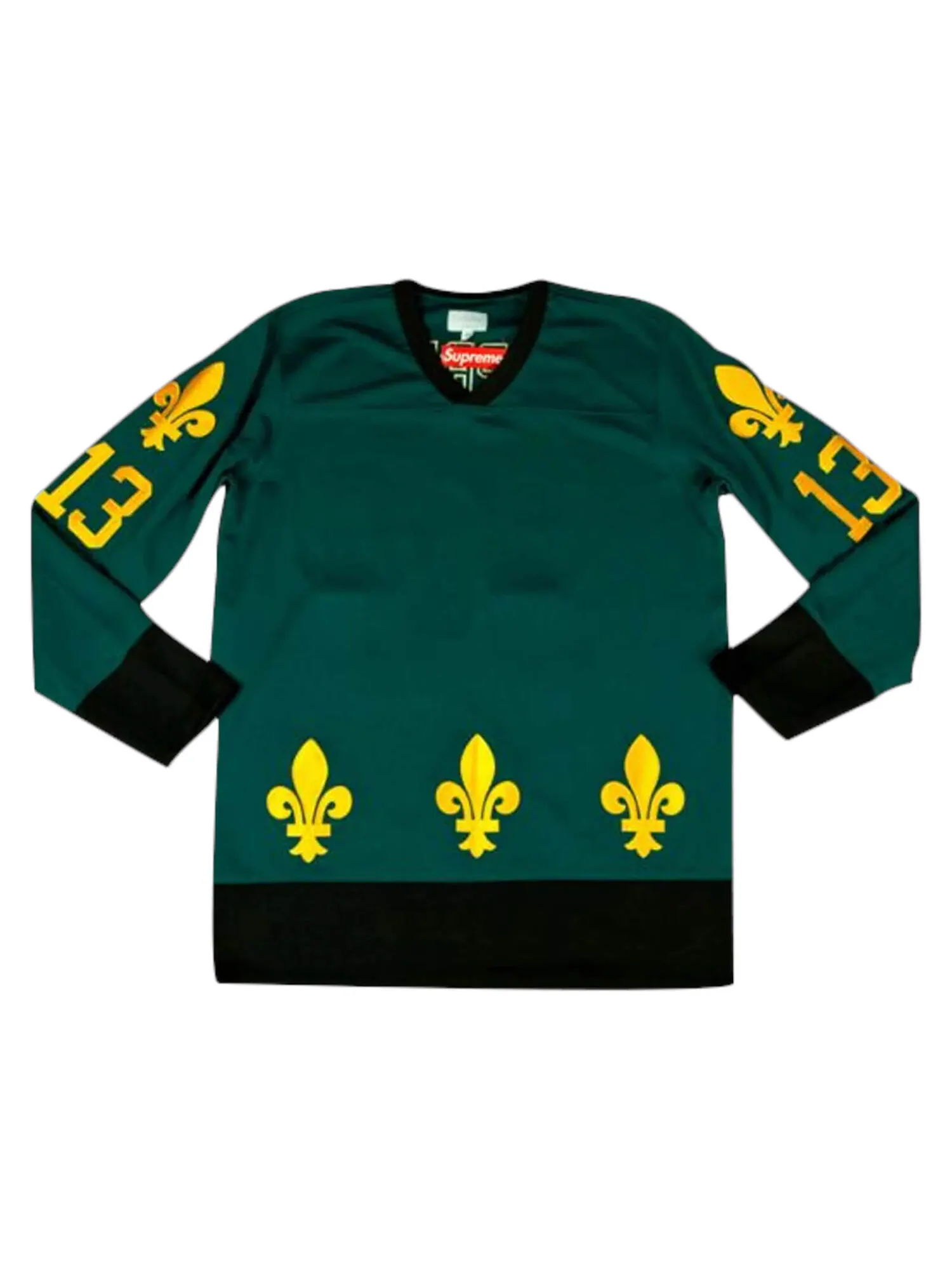 Лонгслив Supreme Fleur De Lis Hockey Jersey — изображение 1 из 1, бирюзовый