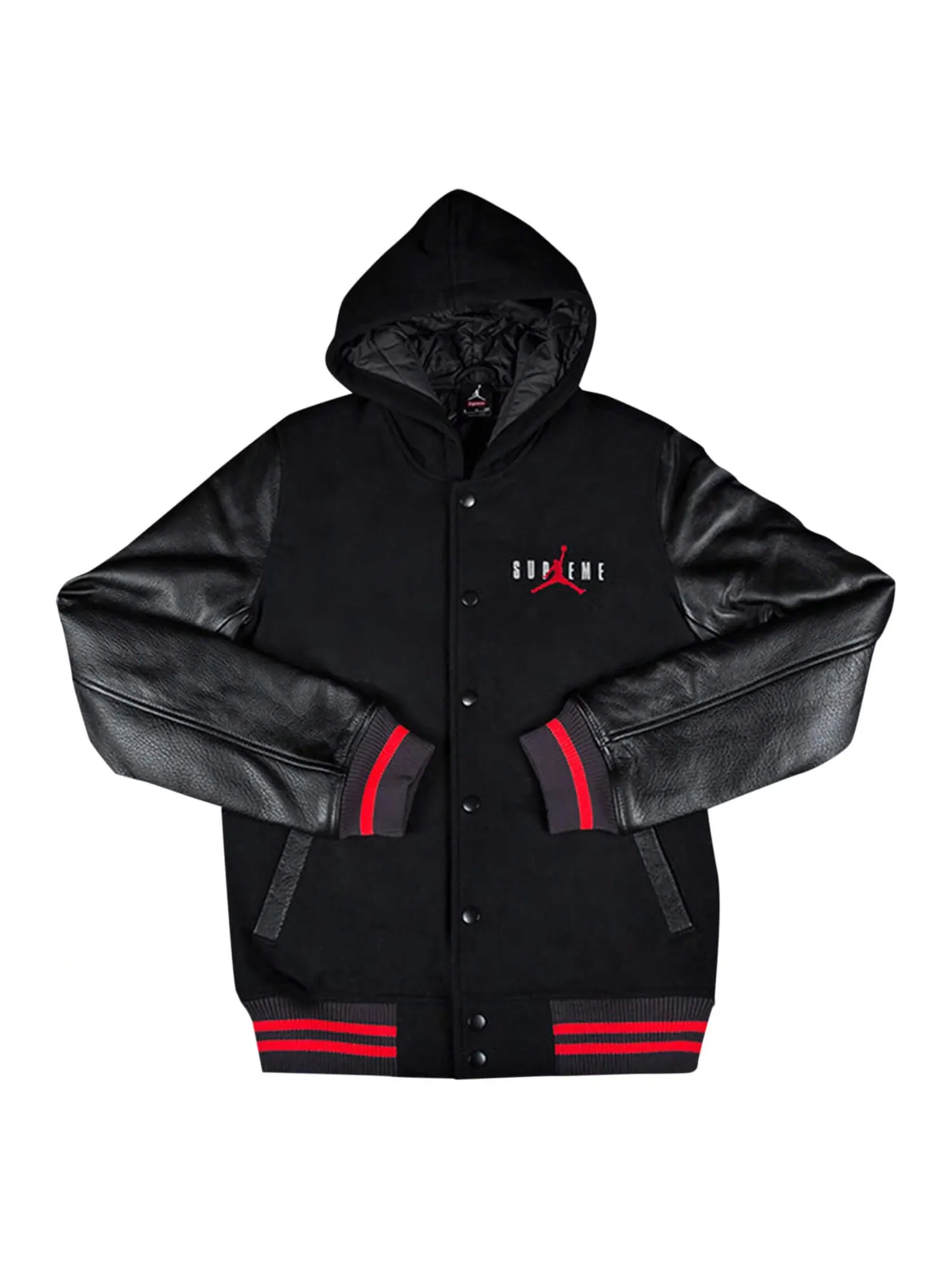Куртка Supreme x Jordan Hooded Varsity — изображение 1 из 2, черный
