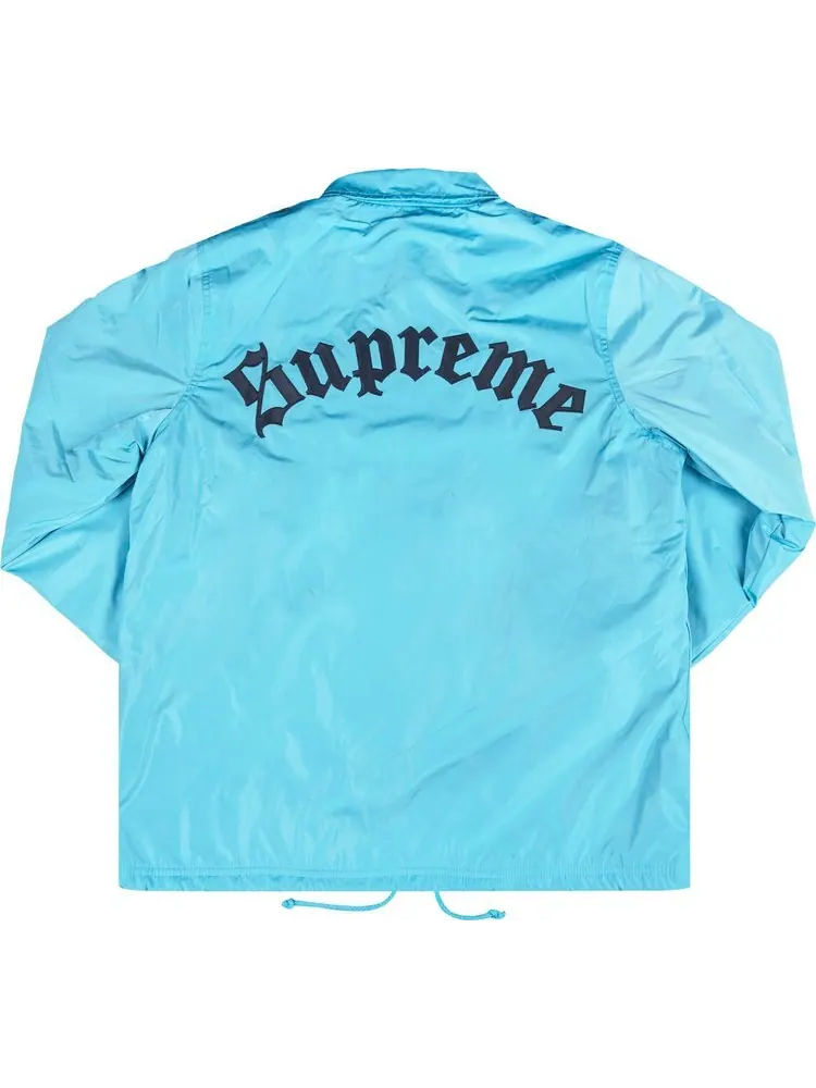 Куртка Supreme Old English Coaches Jacket 'Blue' — изображение 2 из 3, синий
