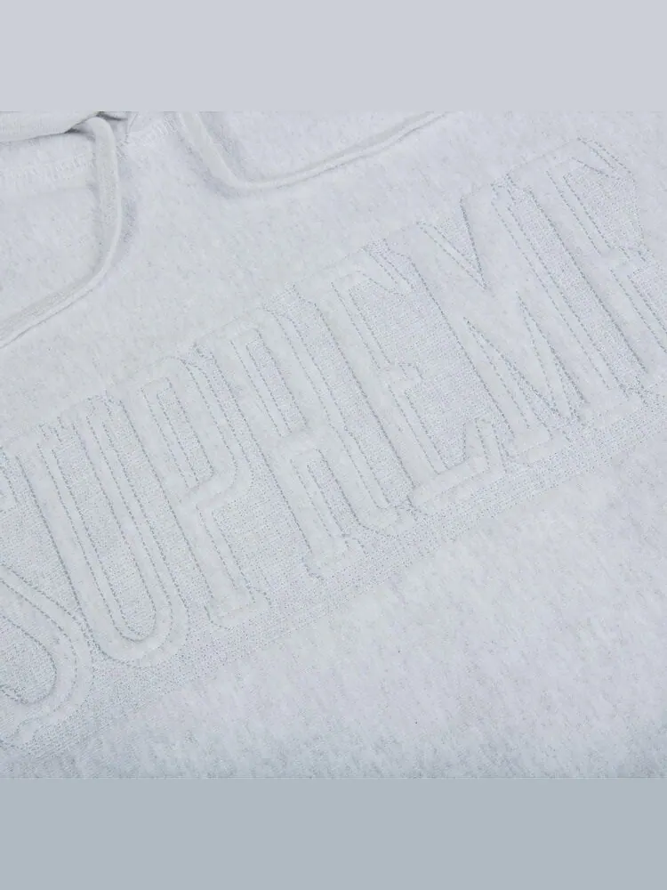 Толстовка Supreme Embroidered Outline Hooded Sweatshirt 'Grey' — изображение 2 из 2, серый