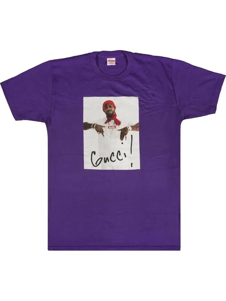 Футболка Supreme Gucci Mane T-Shirt Purple — изображение 1 из 3, фиолетовый