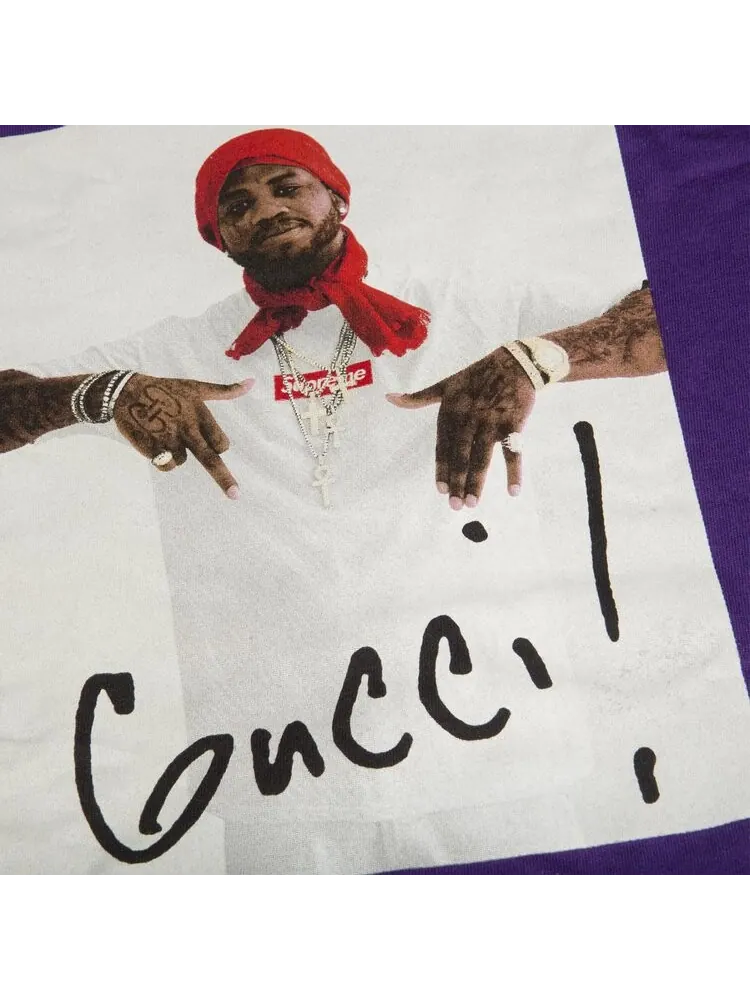 Футболка Supreme Gucci Mane T-Shirt Purple — изображение 3 из 3, фиолетовый
