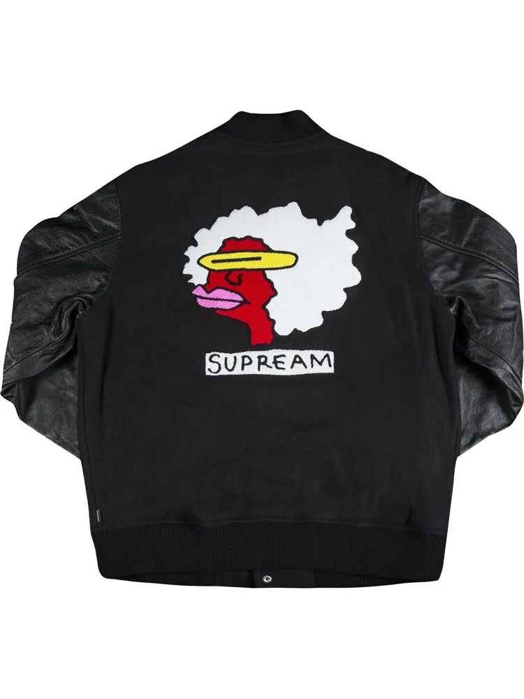 Куртка Supreme Gonz Ramm Varsity Jacket 'Black' — изображение 2 из 3, черный