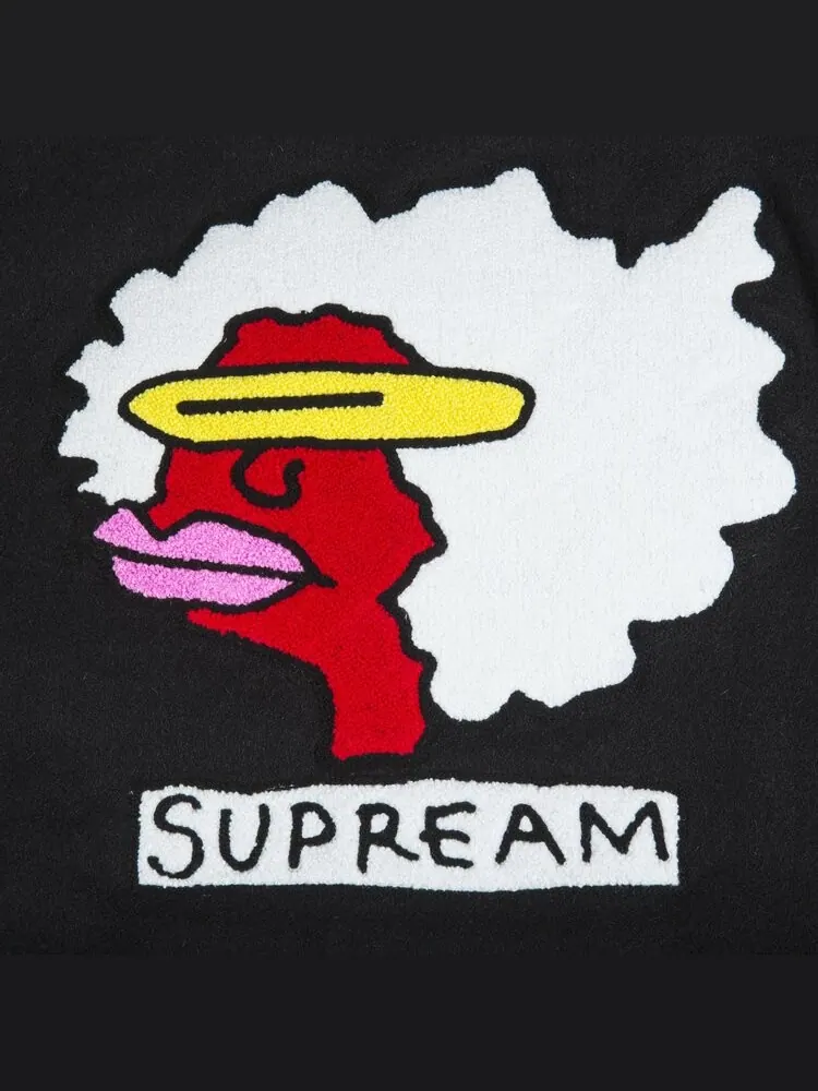 Куртка Supreme Gonz Ramm Varsity Jacket 'Black' — изображение 3 из 3, черный