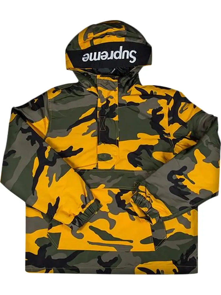 Пуловер Supreme Hooded Logo Half Zip Pullover 'Yellow' — изображение 1 из 1, желтый
