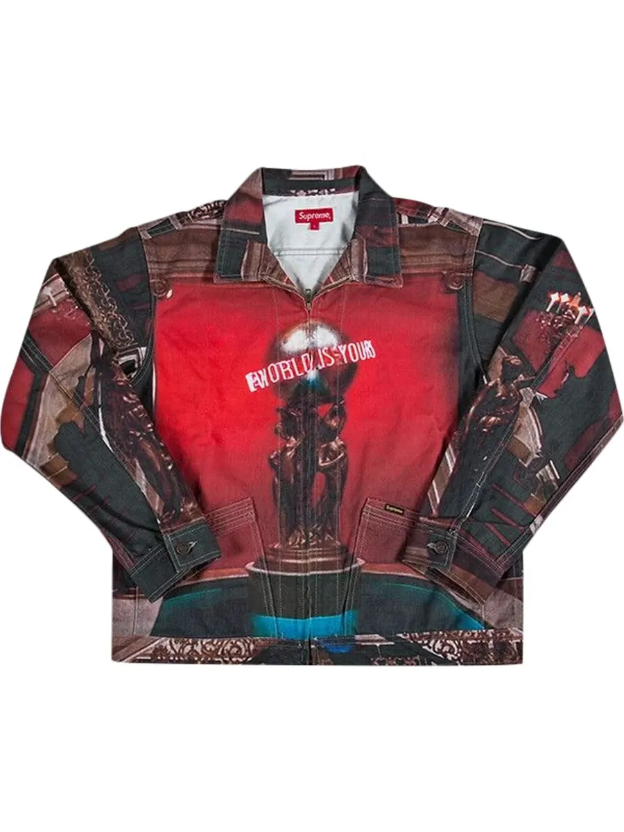 Джинсовая куртка Supreme Scarface The World Is Yours — изображение 1 из 1, мульти