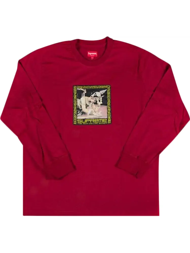 Футболка Supreme Best In The World Long-Sleeve T-Shirt 'Cardinal' — изображение 1 из 1, красный