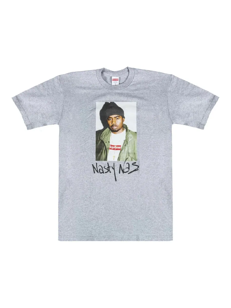 Футболка Supreme Nasty Nas — изображение 1 из 1, серый