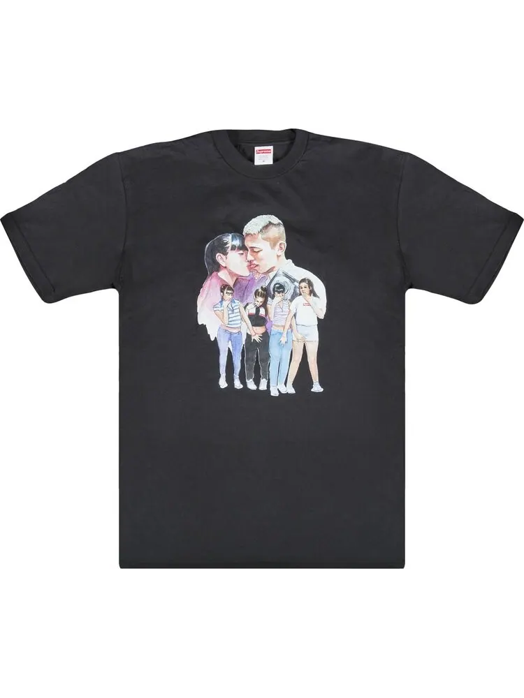 Футболка Supreme Kiss T-Shirt 'Black' — изображение 1 из 2, черный
