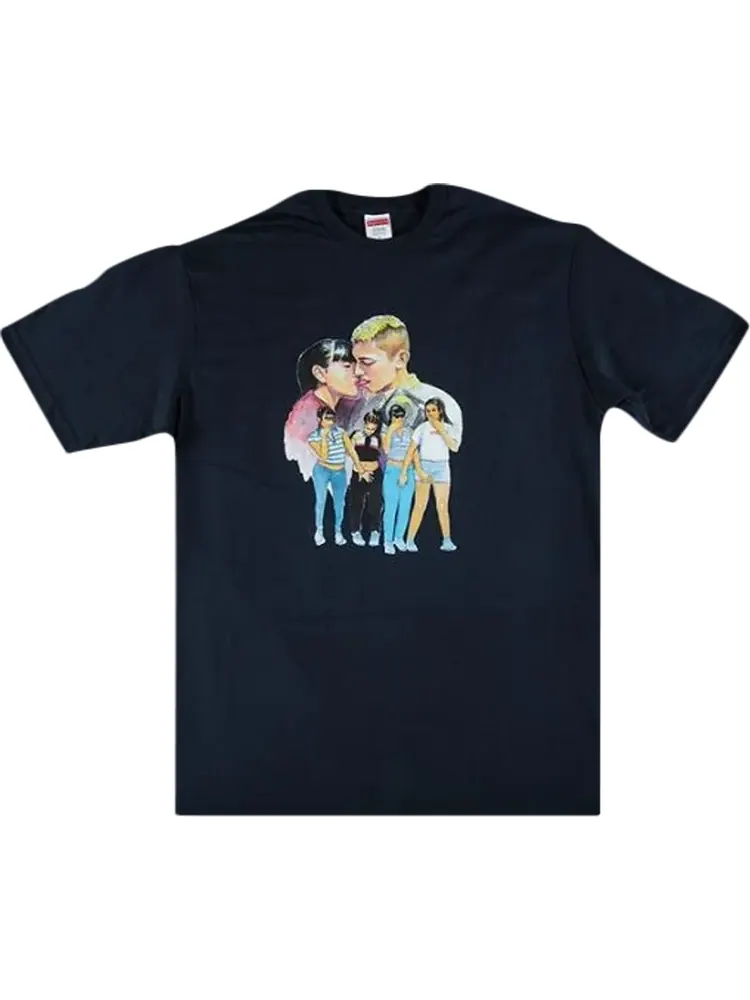Футболка Supreme Kiss T-Shirt 'Navy' — изображение 1 из 1, синий