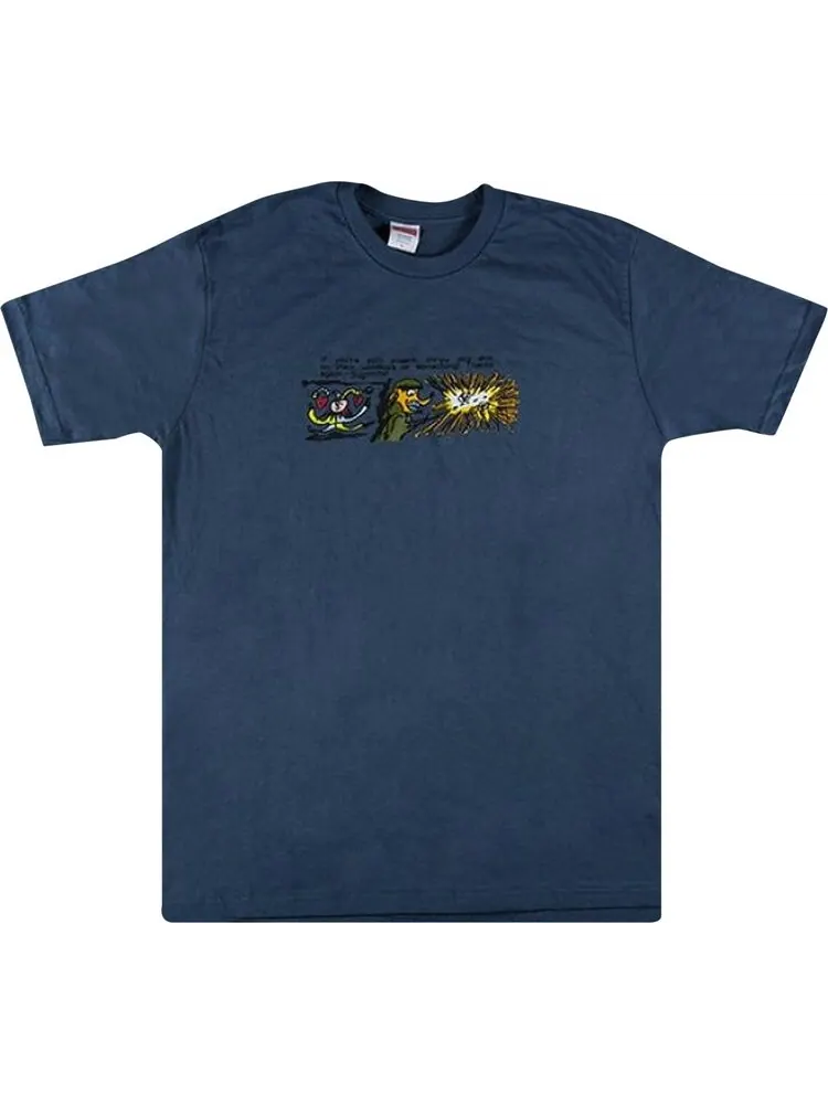 Футболка Supreme Dog Shit Tee 'Dark Slate' — изображение 1 из 1, синий