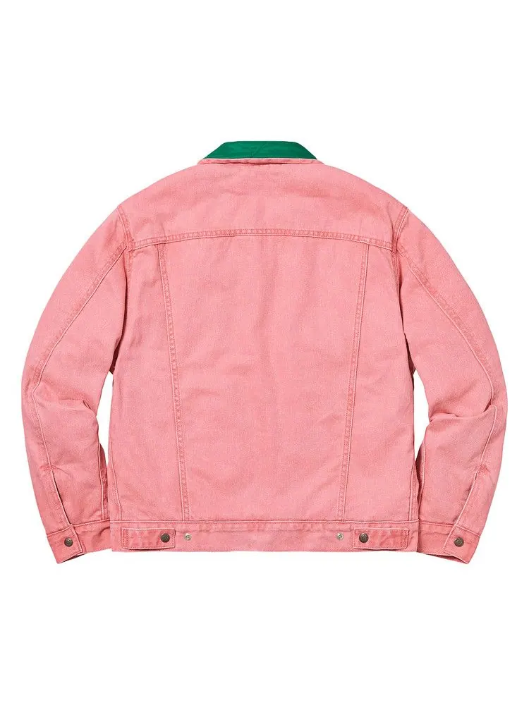 Куртка Supreme x Levi's Quilted Reversible Trucker 'Pink' — изображение 2 из 3, розовый