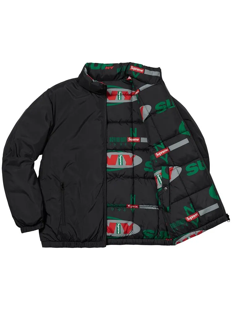 Куртка Supreme NY Reversible Puffy Jacket 'Black' — изображение 2 из 3, черный