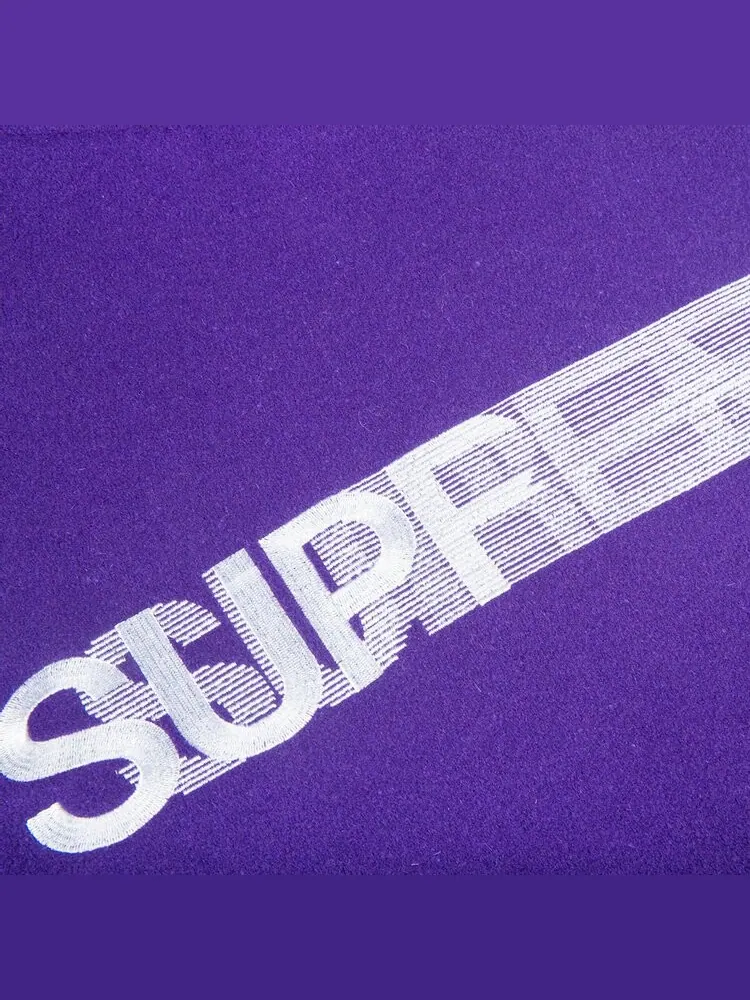 Куртка Supreme Motion Logo Varsity Jacket 'Purple' — изображение 2 из 2, фиолетовый