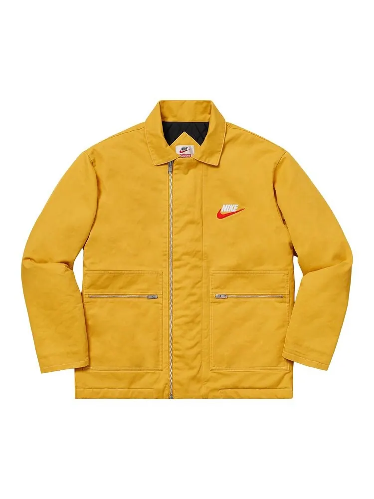 Куртка Supreme x Nike Double Zip Quilted Work Jacket Mustard — изображение 1 из 2, желтый