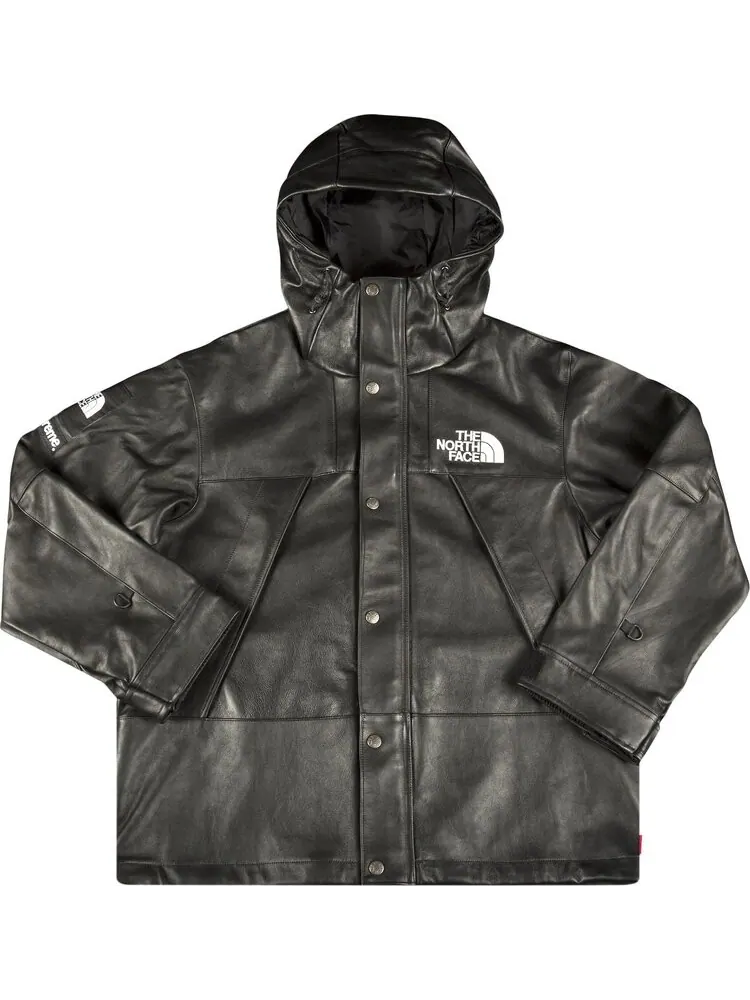Парка Supreme x The North Face Leather Mountain Parka 'Black' — изображение 1 из 2, черный