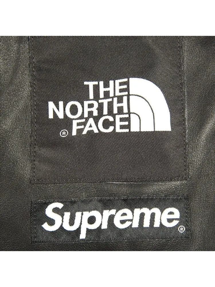 Парка Supreme x The North Face Leather Mountain Parka 'Black' — изображение 2 из 2, черный