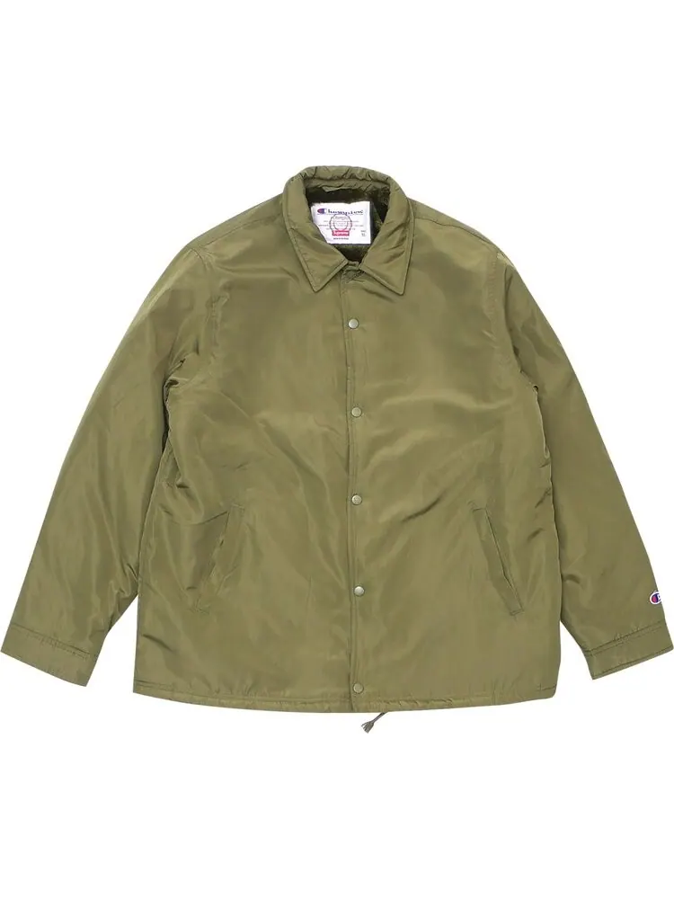 Куртка Supreme x Champion Label Coaches Jacket 'Olive' — изображение 1 из 1, зеленый