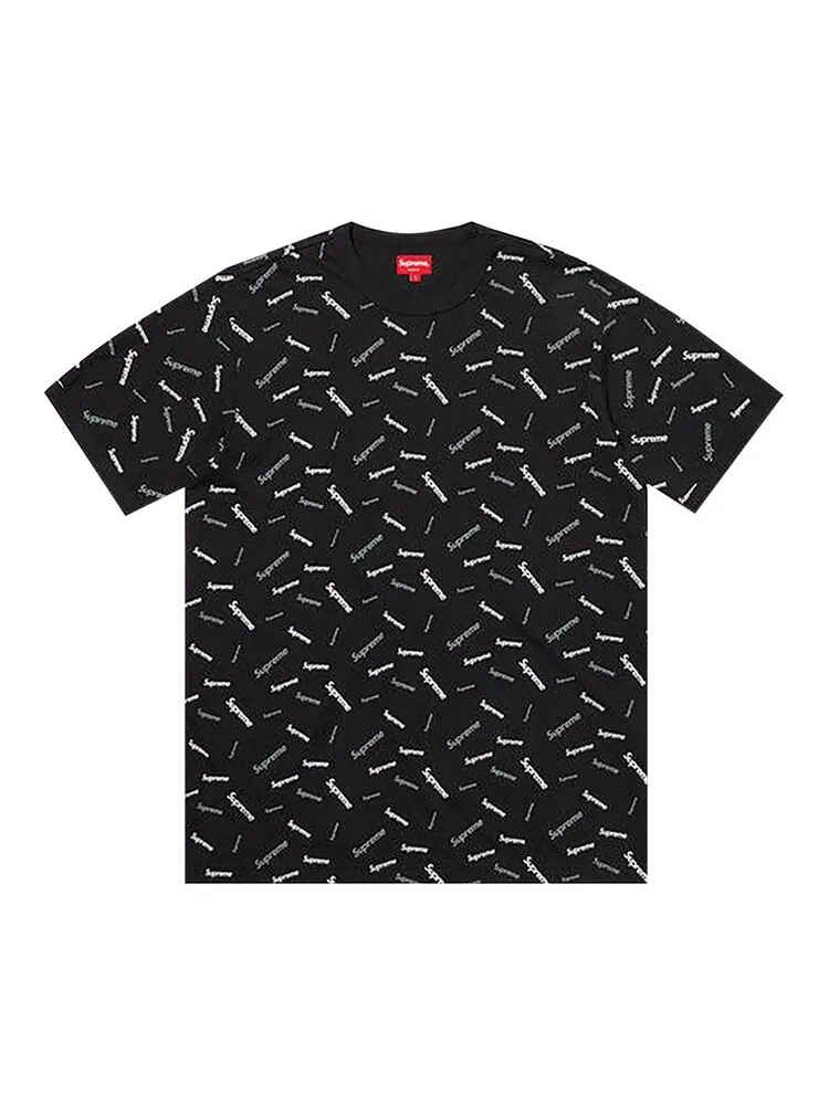 Футболка Supreme Scatter Ringer Tee Black — изображение 1 из 1, черный