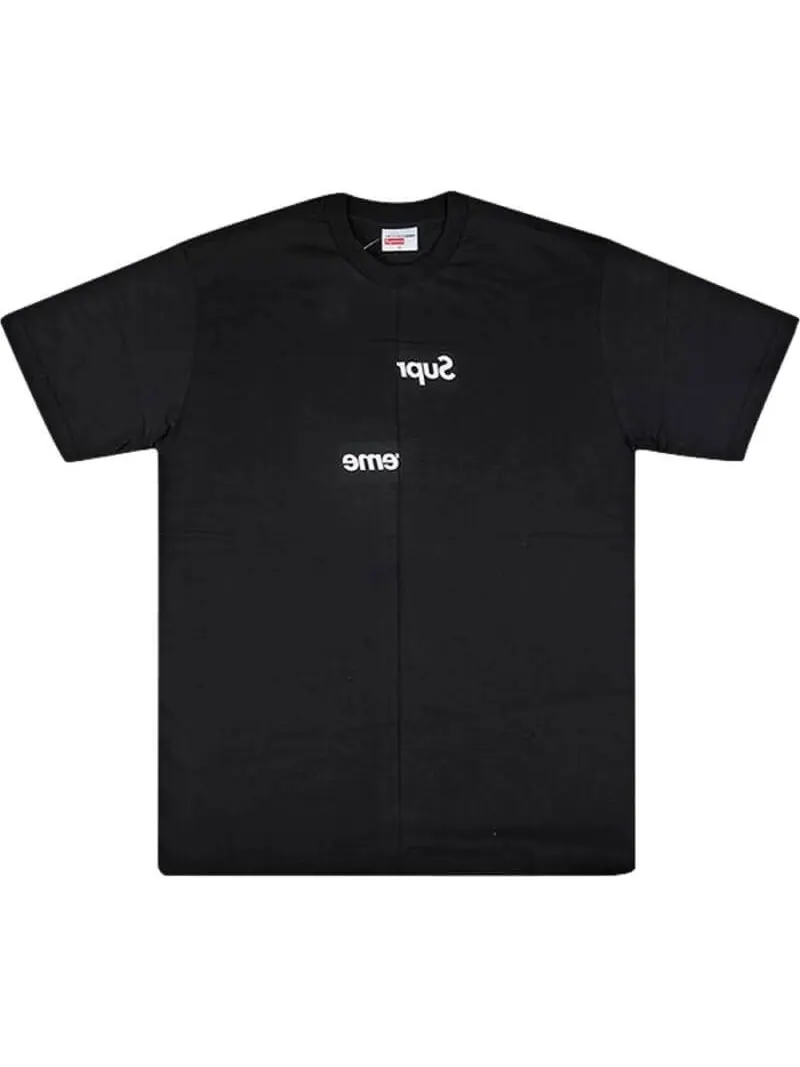 Футболка Supreme x Comme des Garçons Shirt Split Box Logo — изображение 1 из 1, черный